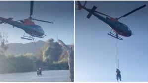 Dos son carabineros: Rescatan a ocho personas que se lanzaron al río Aconcagua para salvar a niña de 5 años