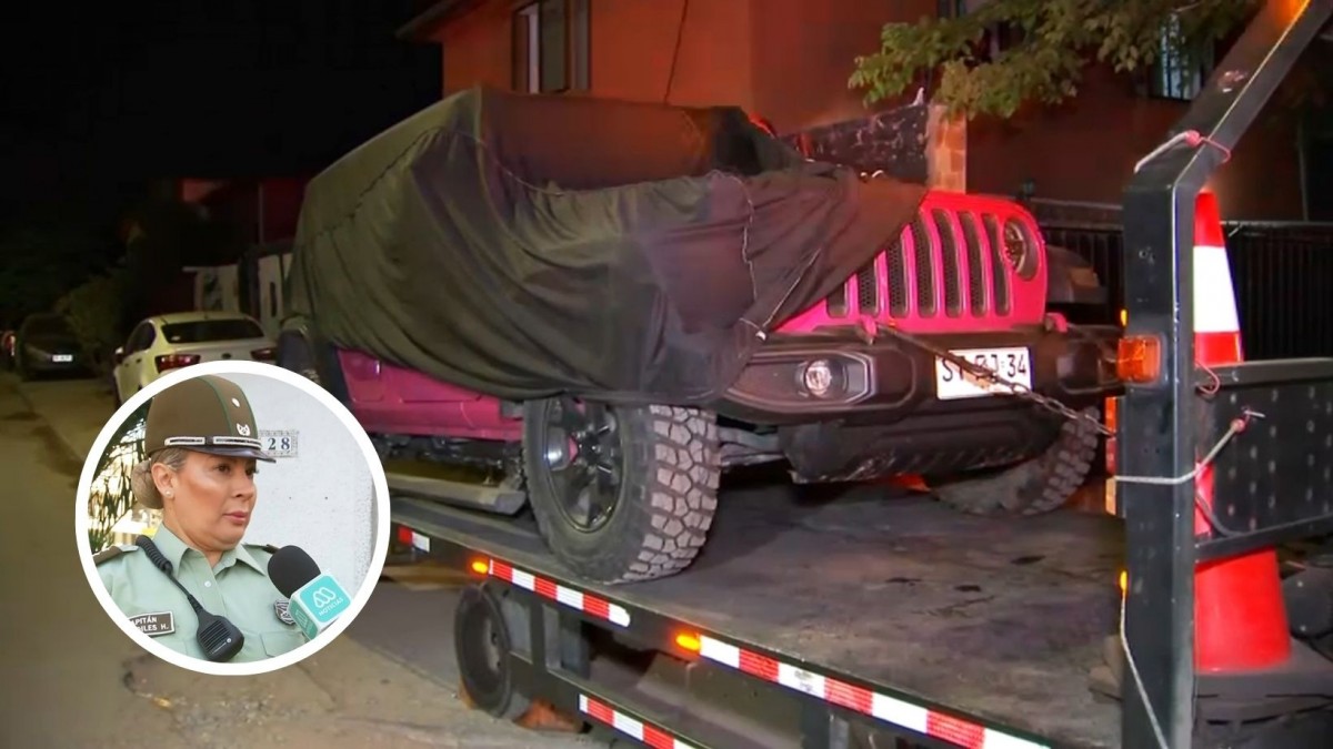 'El vehículo presenta daños en sus chapas': Carabineros se refiere al robo del Jeep de Naya Fácil