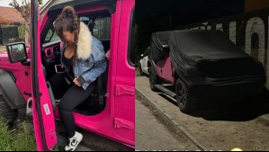 Roban Jeep rosado de Naya Fácil en La Reina: Fue encontrado tapado con una funda en Peñalolén