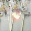 Imágenes de las cámaras de seguridad en la ciudad de Lima, Perú, muestran el momento exacto en que una caja eléctrica explota debajo de la acera y hiere a una mujer que pasaba por el lugar.