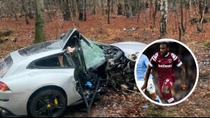 Futbolista de West Ham sufre grave accidente automovilístico: Auto quedó totalmente destruido