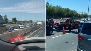 Reportan kilométrico taco en la Ruta 5 Sur tras colisión múltiple en dirección a Santiago