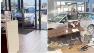 Video muestra a furioso conductor chocando automotora en la que compró un vehículo en EEUU