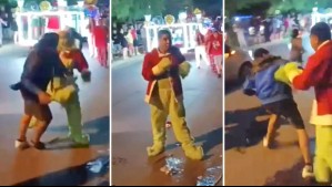 Golpean a carabinero disfrazado del 'Grinch' en caravana de La Pintana: Agresor había acosado a otra uniformada