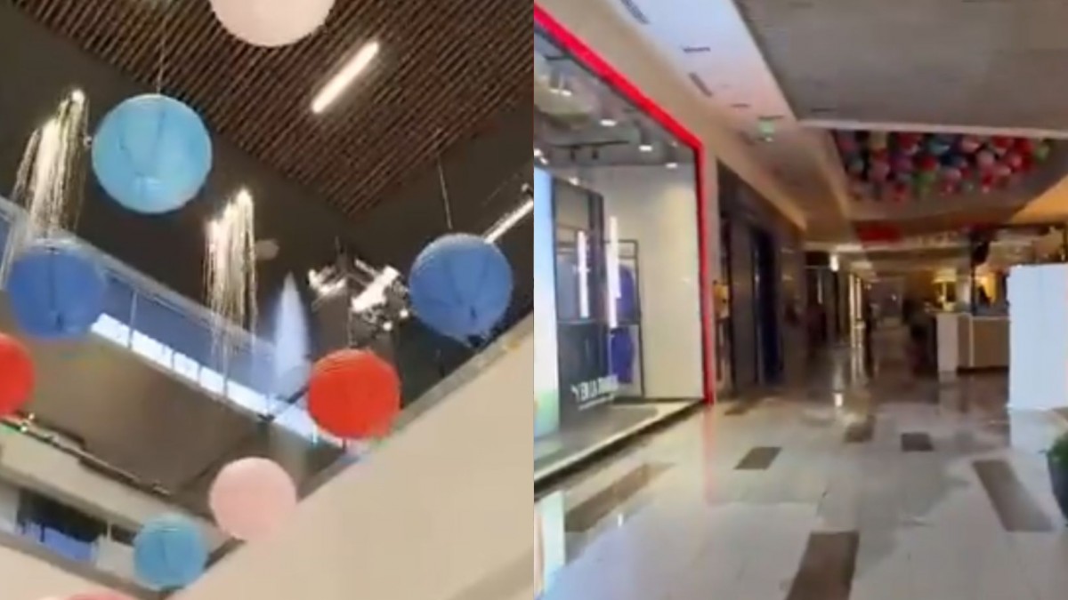 Video muestra estragos en centro comercial debido a fuerte temblor: Cañerías colapsaron y comenzó a caer agua