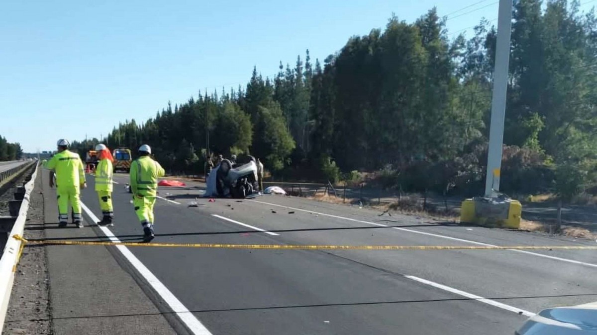 Accidente de tránsito en la Ruta 5 Sur deja cinco personas fallecidas: Lactante de tres años entre las víctimas fatales