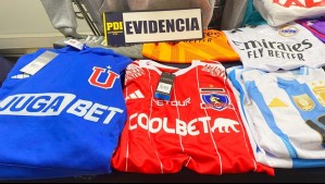 Incautan 155 camisetas y polerones de fútbol falsificados: Su avalúo es de casi 2 millones de pesos