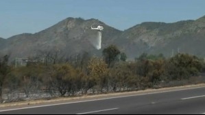 Incendios forestales: Alerta Roja en Lampa y corte de la Ruta 68 a la altura de Casablanca