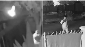 Sería un ataque extorsivo: Video muestra a banda lanzando bombas molotov contra casa de comerciante en Conchalí