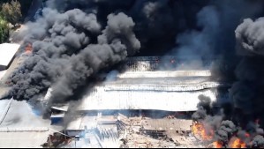 Videos muestran voraz incendio en instalaciones de empresa frutícola en Requínoa