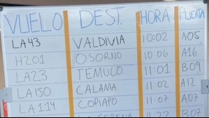 Problema informático afecta información de los vuelos en Aeropuerto de Santiago