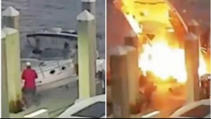Video muestra impactante explosión de lancha en Estados Unidos
