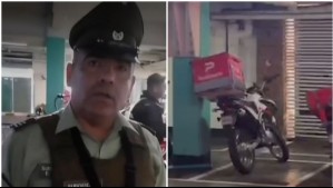 'No me digas caballero, soy carabinero': Repartidor quiso funar a uniformado que le pidió estacionar en zona de delivery de mall