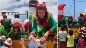 Vestida de duende: Critican a diputada Catalina Pérez por video en que lanza regalos a niños en Antofagasta