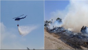 Cancelan Alerta Roja para Rancagua por incendio forestal: Reportan una vivienda destruida