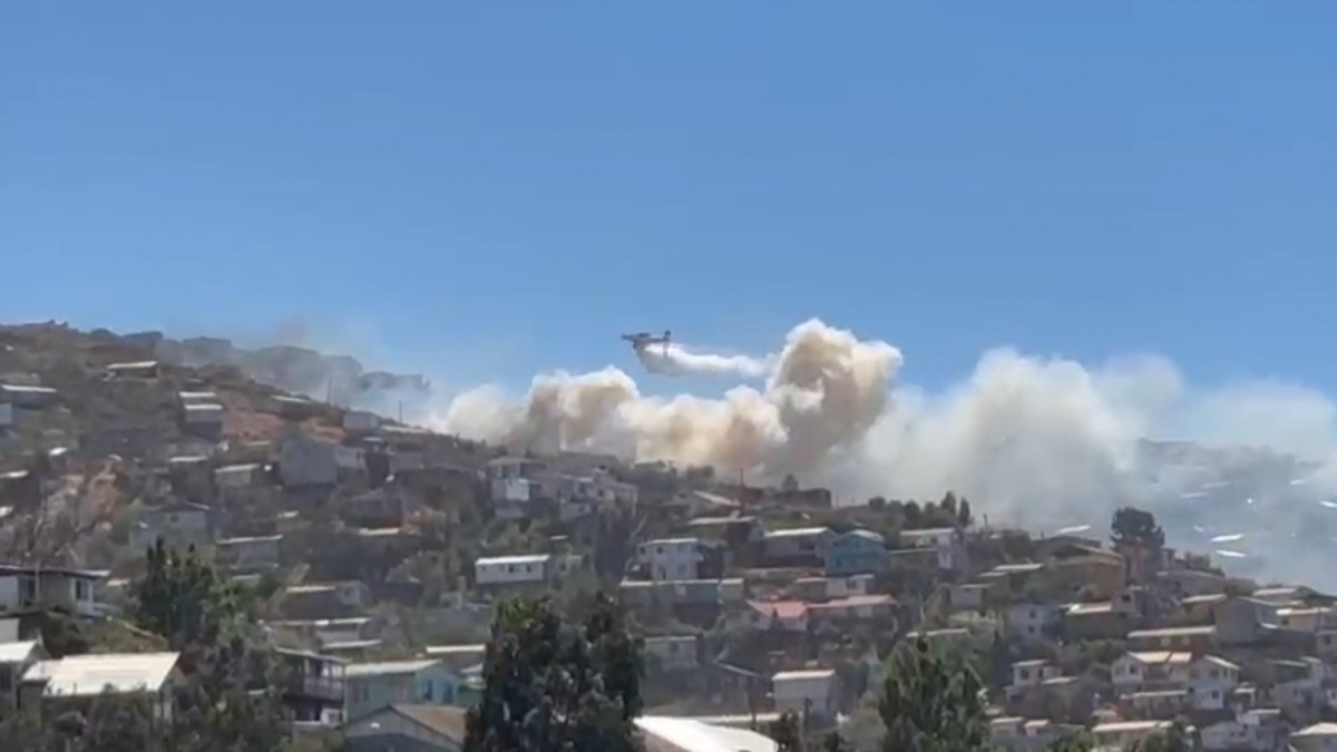 Llaman a evacuar sectores de Valparaíso y declaran Alerta Roja por incendio forestal