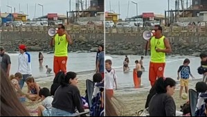 'Use audífonos': Nuevamente se viraliza salvavidas que da batalla contra los parlantes y otros actos imprudentes en la playa