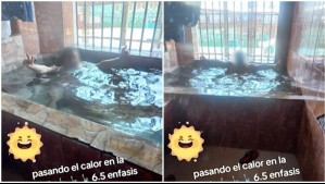 ¿Un jacuzzi dentro de la cárcel? Fotos virales muestran a reo capeando el calor en particular tina en la expenitenciaría