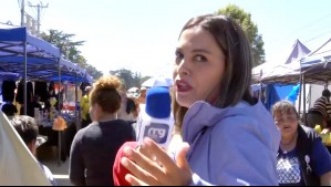 Lanzan ajo a periodista de Mucho Gusto durante fiscalización en feria de El Tabo: 'Están tirando lo que tengan a mano'