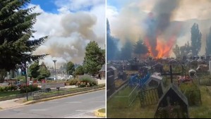 Un bombero resulta lesionado en incendio forestal en cementerio de Coyhaique: Senapred mantiene la Alerta Roja