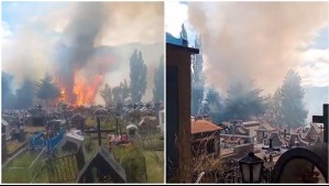 Por incendio forestal en un cementerio: Decretan Alerta Roja para la comuna de Coyhaique