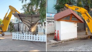 Demuelen cuatro 'mausoleos narcos' en Colina: Vecinos denunciaron que eran foco de incivilidades