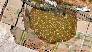 Investigan causas detrás del socavón que hizo desaparecer una cancha deportiva en Conchalí