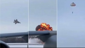 Video muestra impactante accidente de avión que explotó tras caída: El piloto alcanzó a saltar en paracaídas