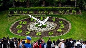 Daños están avaluados en $8 millones: Sujetos desconocidos manipularon las agujas del reloj de flores de Viña del Mar