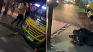 Video muestra pelea entre choferes de micro en Limache: Uno de los involucrados terminó gravemente herido