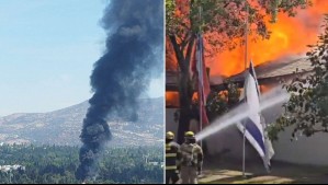 Gran incendio afecta al Club de Golf La Dehesa en Lo Barnechea