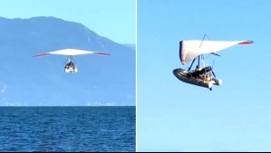 Video muestra a 'lancha voladora' en una playa de Puerto Montt