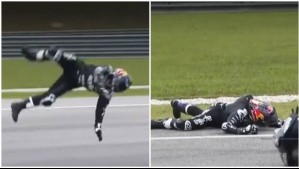 Terminó con fracturas: Video muestra brutal accidente de campeón del MotoGP