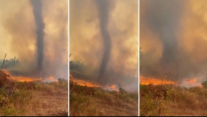 Video muestra impresionante 'tornado de fuego' en incendio forestal en Galvarino: ¿Cómo se produce el fenómeno?