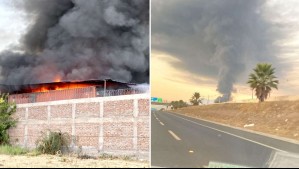 Voraz incendio afecta a una fábrica de muebles en La Pintana: Existe peligro de propagación