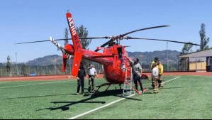 Atacan con disparos de perdigones helicóptero de la Conaf que combatía incendio forestal en La Araucanía