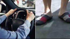 Sorprenden a conductor con pantuflas y sin licencia: ¿Está permitido conducir con cualquier tipo calzado?