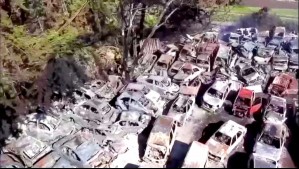 Video muestra cientos de autos quemados tras incendio en corralón municipal de San Pedro de la Paz