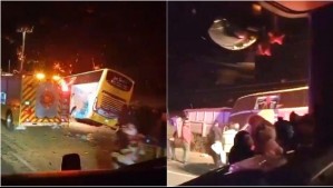 Al menos un fallecido deja colisión entre bus de pasajeros y camión de carga en Ruta 5 Sur