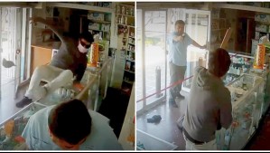 'Quédate ahí': Video muestra momento en que dueño de farmacia se defiende y mata a asaltante en Cerrillos