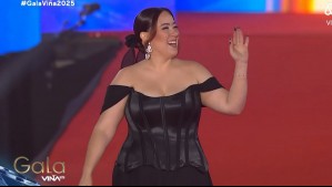 El 'Chipi chipi chapa chapa' llegó a Viña: Christell triunfó con su vestido largo negro en la Gala del Festival