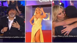 'Carlita, todavía te amo': Revive la presentación del 'Negro' Piñera en la Gala de Viña y su beso con Carla Ochoa