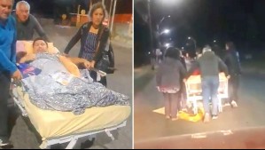 Por falta de ambulancia: Video muestra cómo trasladan en camilla a paciente con cáncer por las calles de Vilcún