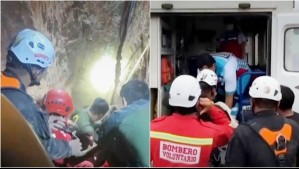 Cayó desde 9 metros de altura: Así fue el rescate de niño de un año tras caer a profundo pozo en Perú