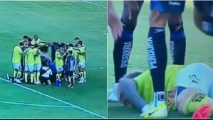 Gran susto en la cancha: Futbolista convulsionó en pleno partido tras golpearse la cabeza en un tiro de esquina