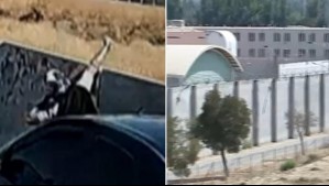 Usó una especie de resortera: Registro audiovisual muestra a hombre lanzando objetos al interior de la cárcel de Rancagua