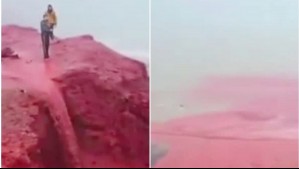 Video muestra impactante 'lluvia de sangre' en playa de Irán
