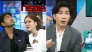 Periodista terminó casi llorando: Así se vivió el terremoto en un estudio de TV en vivo en Tailandia