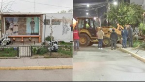 Demuelen 'mausoleo narco' en San Bernardo: Vecinos denunciaron que eran foco de delitos