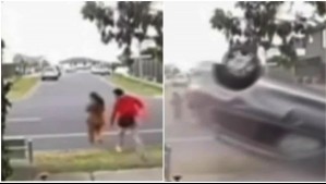 ¡De película!: Peatones se salvan a segundos de ser atropellados en Australia